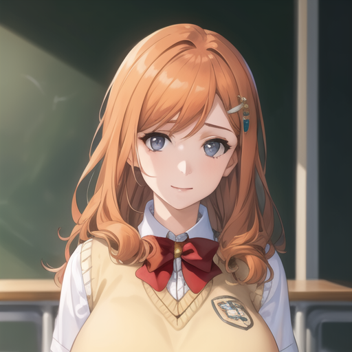 03869-2698982376-(masterpiece, best quality_1.2),illustration,8k,hd,1girl,solo,upper body,(portrait_1.2),large breasts,school uniform,orange hair.png